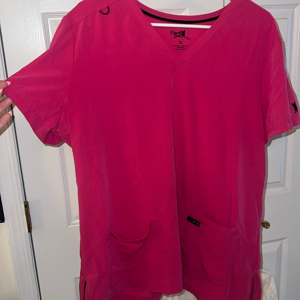 French bull by Koi pink scrub top. Size xl